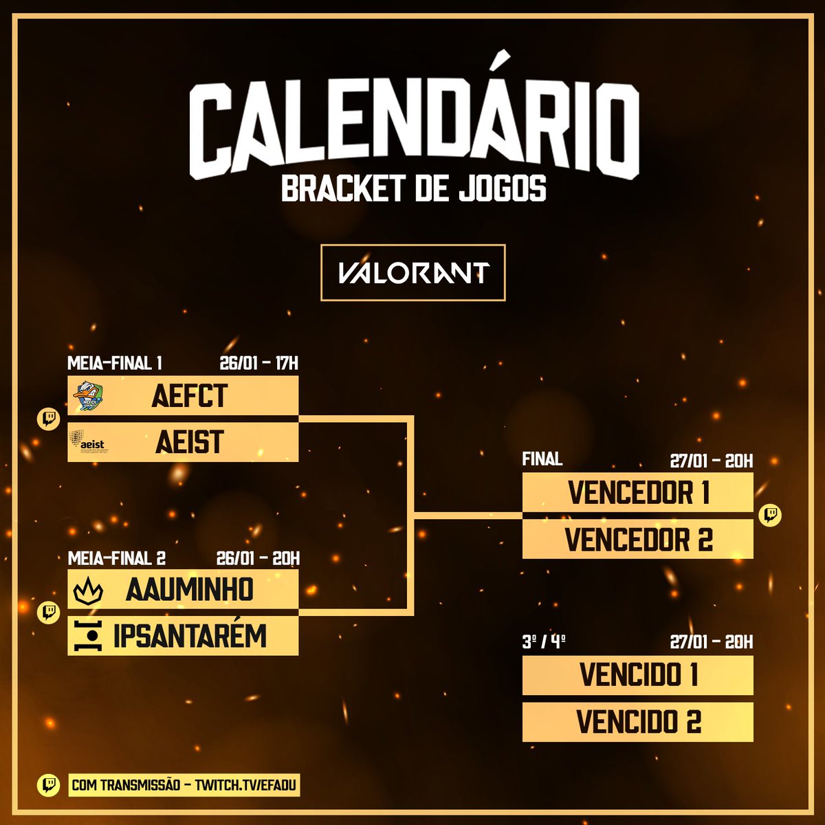 efaduportugal's tweet photo. Cancela todos os teus compromissos porque nós já preparamos 𝗮 𝘁𝘂𝗮 𝗮𝗴𝗲𝗻𝗱𝗮 📒 para os próximos dias 😎

Os playoffs do #WinterSplit estão a chegar à Covilhã! Acompanha tudo em https://t.co/VaZAAkavSG na companhia do host - @tibigomesso 🎙️

#eFADU #PlayoffsWinterSplit https://t.co/mALUBbcOt4
