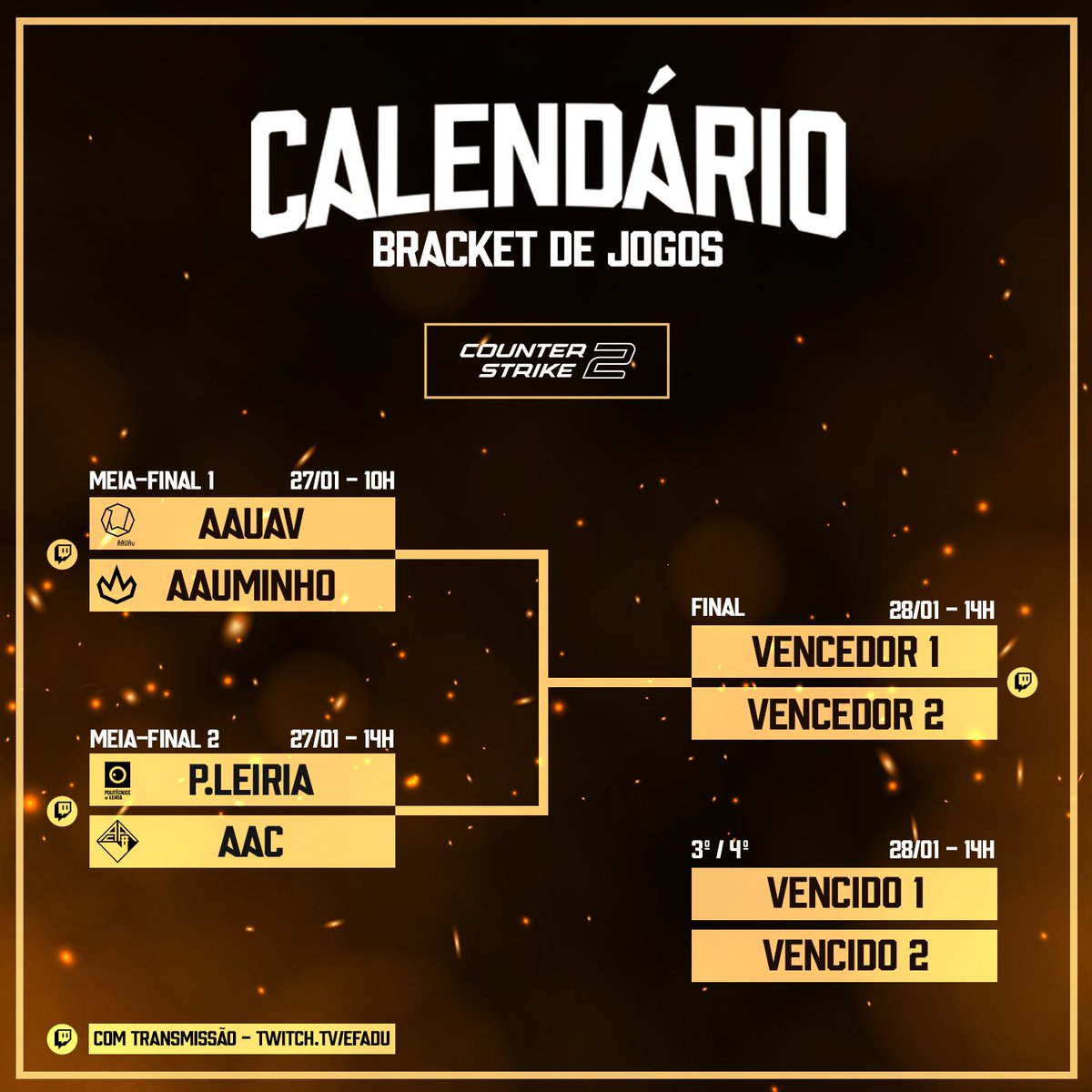 efaduportugal's tweet photo. Cancela todos os teus compromissos porque nós já preparamos 𝗮 𝘁𝘂𝗮 𝗮𝗴𝗲𝗻𝗱𝗮 📒 para os próximos dias 😎

Os playoffs do #WinterSplit estão a chegar à Covilhã! Acompanha tudo em https://t.co/VaZAAkavSG na companhia do host - @tibigomesso 🎙️

#eFADU #PlayoffsWinterSplit https://t.co/mALUBbcOt4