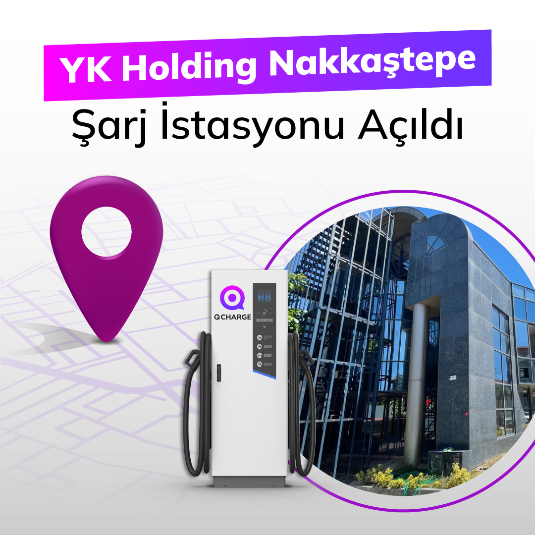 YK Holding Nakkaştepe şarj istasyonumuz açıldı. ⚡️

Türkiye’yi Q Charge ile donatmaya devam ediyoruz. 🔋

#TemizEnerji #Elektrik #İstasyon #Şarj