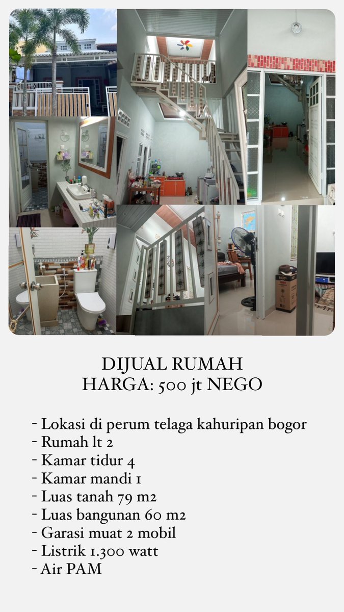 ginaginse's tweet photo. Yang berminat bisa DM yaa 
#dijualrumah #bogor https://t.co/JNQc3sjOkw