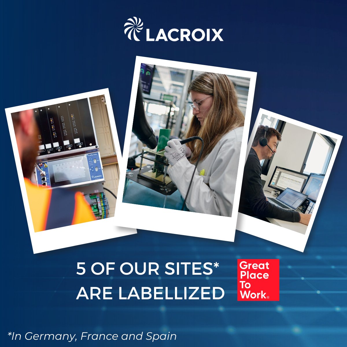 #GPTWCertified | We are pleased to announce that 5 LACROIX sites have obtained their first Great Place To Work® label in 2023 ! From now, we will continue to develop an environment conducive to fulfillment and more pleasant working conditions all our sites certified by 2030.