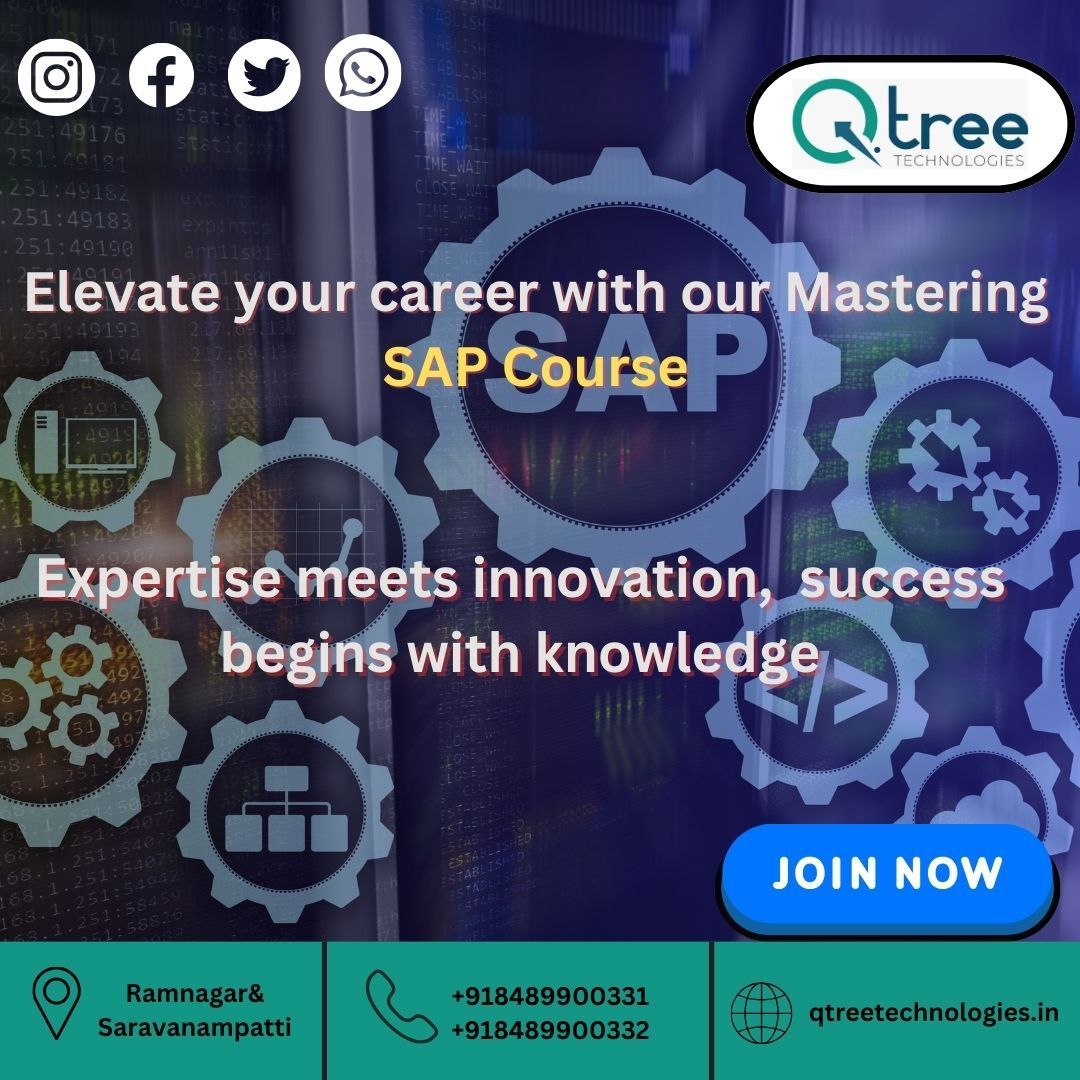 Qtreetech's tweet image. Learn all there is to know about SAP Software and Solutions. Join SAP Training in Qtree Technologies!! 

call us at 8489900331 or mail to info@qtreetechnologies.com 

#sap #saptraining #sapcourse #saptrainingincbe #sapcoaching#sapcoachingcenter #Qtreetechnologies  #SAP #SAPMM