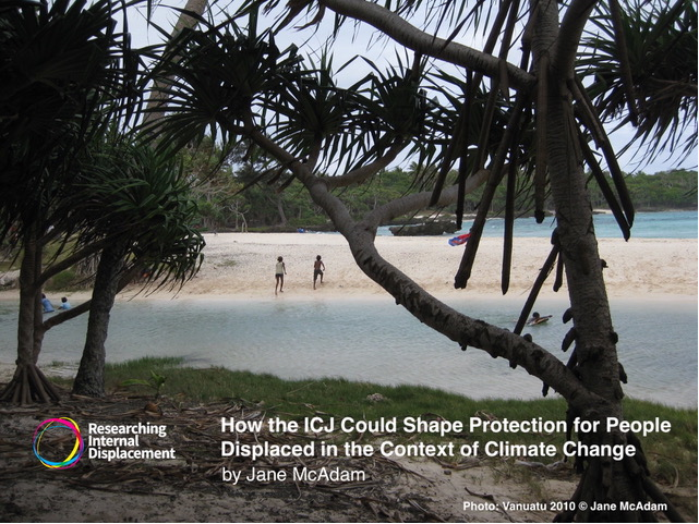 The International Court of Justice Advisory Opinion on states' obligations on climate change is promising, but its ability to address displacement remains unclear. Groundbreaking piece by @profjmcadam @KaldorCentre based on work of @pisfcc #ICJAO4Climate researchinginternaldisplacement.org/short_pieces/h…