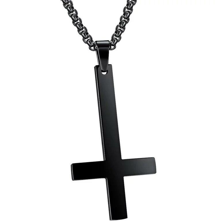 The cross of St. Peter is upside because St. Peter requested it at his execution as he felt unworthy of being crucified in the same manner as Jesus.

Don't let satanists and pop-culture hijack legitimate Christian symbols. 

This is not anti-Christian.