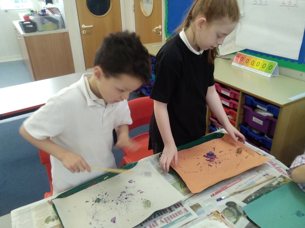 Round 2 of action art for Year 3! #jacksonpollock