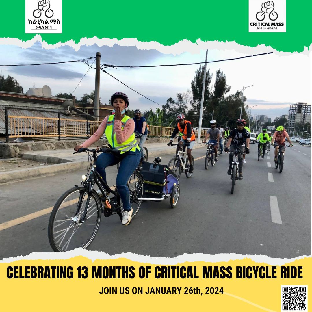 EgreMengedImpac's tweet photo. Join us this Friday for our #criticalmass 13-month anniversary!
Meeting is at 4:30pm at La Patisserie (Meskel Square)
Bring ur cycle, lights and friends 🚴🏽‍♀️🚴🏽‍♀️ https://t.co/3ID3vlBn5t