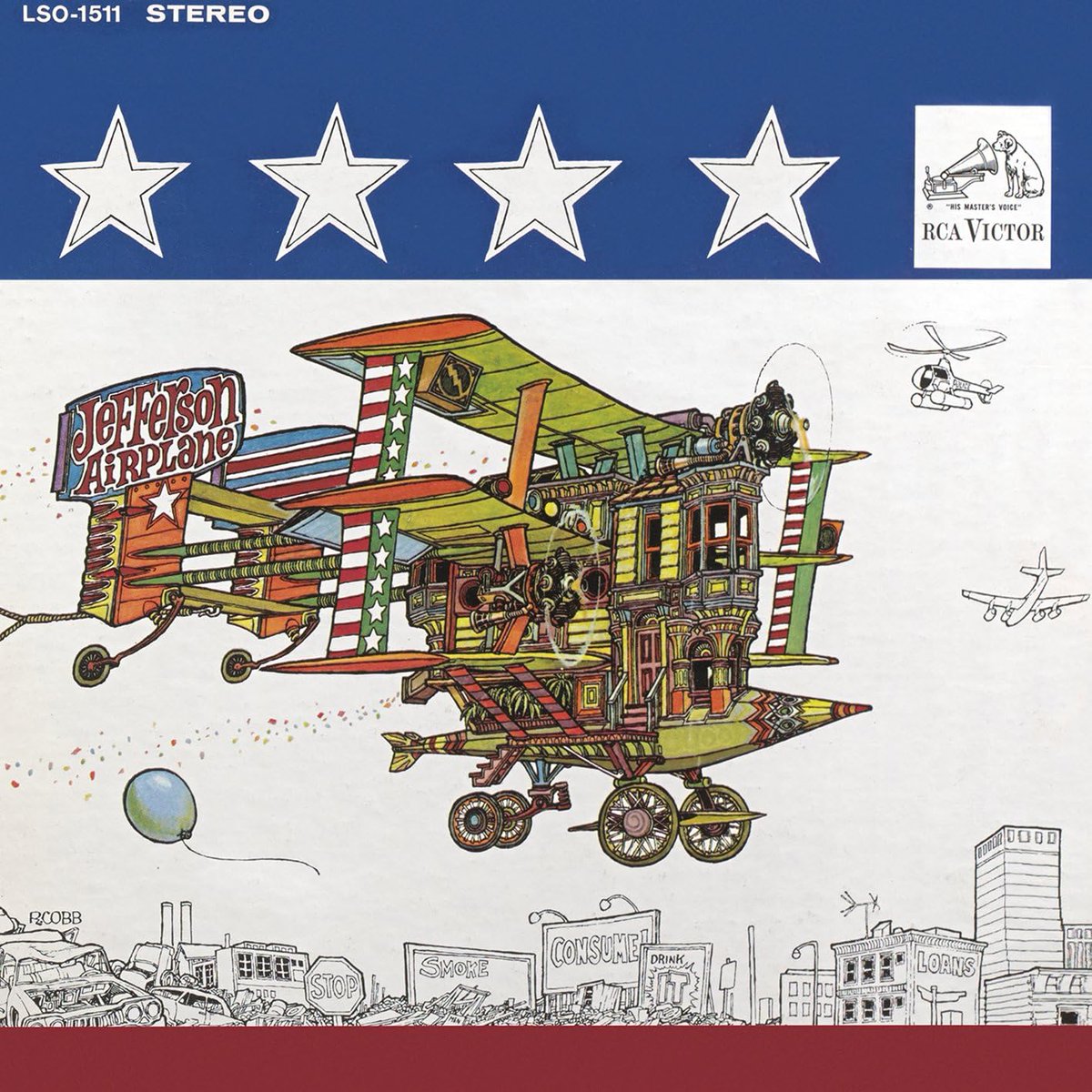 Jefferson Airplane - After Bathing at Baxter's, 1967 

Is the third studio album by the San Francisco psychedelic rock band Jefferson Airplane and   peaking at number 17 on the Billboard album chart. 
The cover art is by artist Ron Cobb. 

#JeffersonAirplane