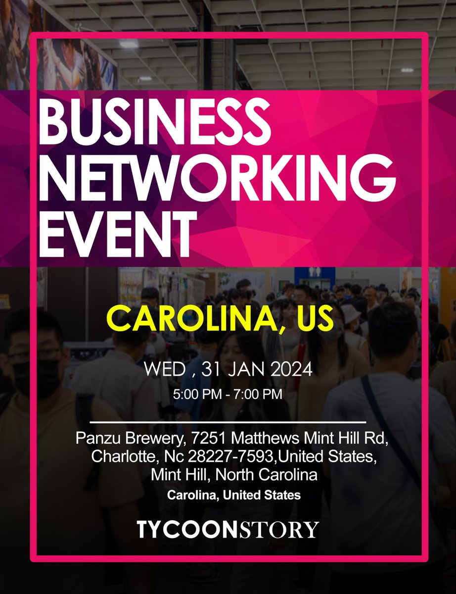 A Business Networking Event Will Be Held On Wed, Jan 31, 2024

#BusinessNetworking #NetworkingEvent 
#BusinessEvent #NetworkingOpportunity #CareerNetworking #EventNetworking #BusinessMeetup @allevents_in  @allevents_India 

tycoonstory.com