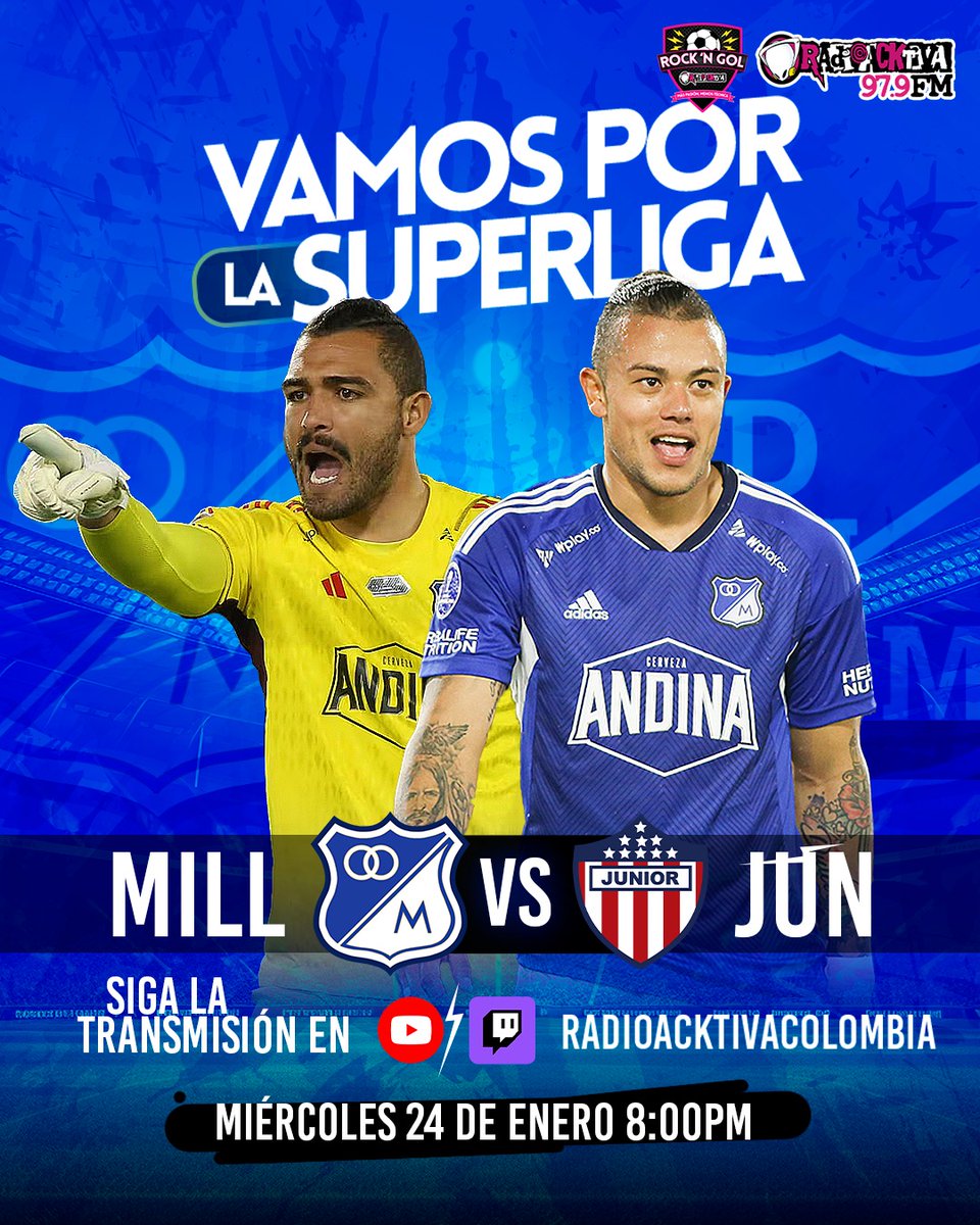 Es hoy. #SuperligaAzul con <a href="/monolaocorredor/">Óscar Corredor</a> <a href="/luisca_guerrero/">Luis Carlos Guerrero D.</a> <a href="/elchancho414/">El Chancho</a> <a href="/donrogelio40/">Rogelio Guzman</a> en <a href="/Radioacktiva_/">Radioacktiva_</a>