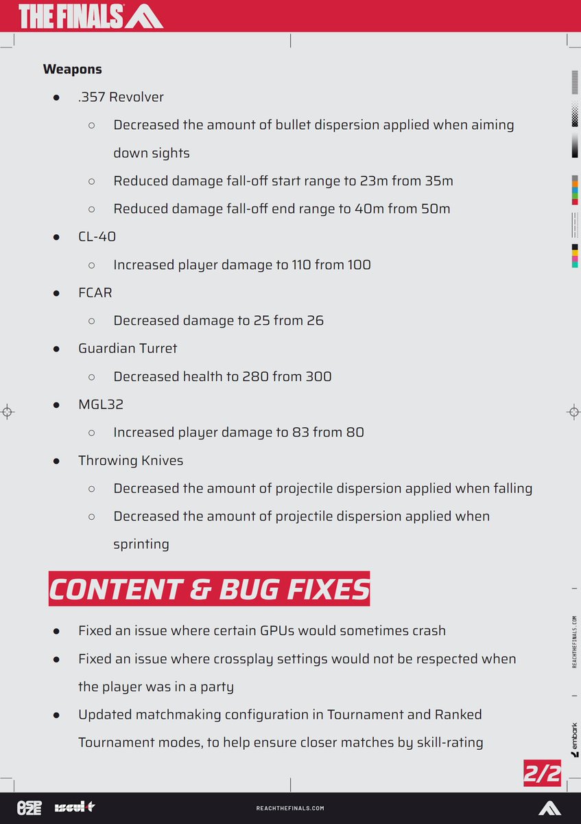 THE FINALS tweet media