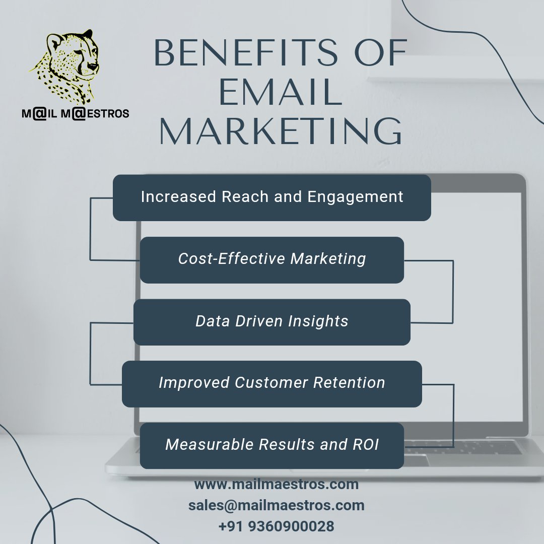 MailMaestros's tweet photo. Unlock the Power of Email Marketing! 📧✨ From increased reach to cost-effective strategies, here are 5 benefits that make it a game-changer.
Visit us: https://t.co/YyuWKJaqVB

#emailmarketing #bulkemailmarketing #emailserviceprovider #bulkemailserviceprovider #bulkemails https://t.co/0qiblM1ROH