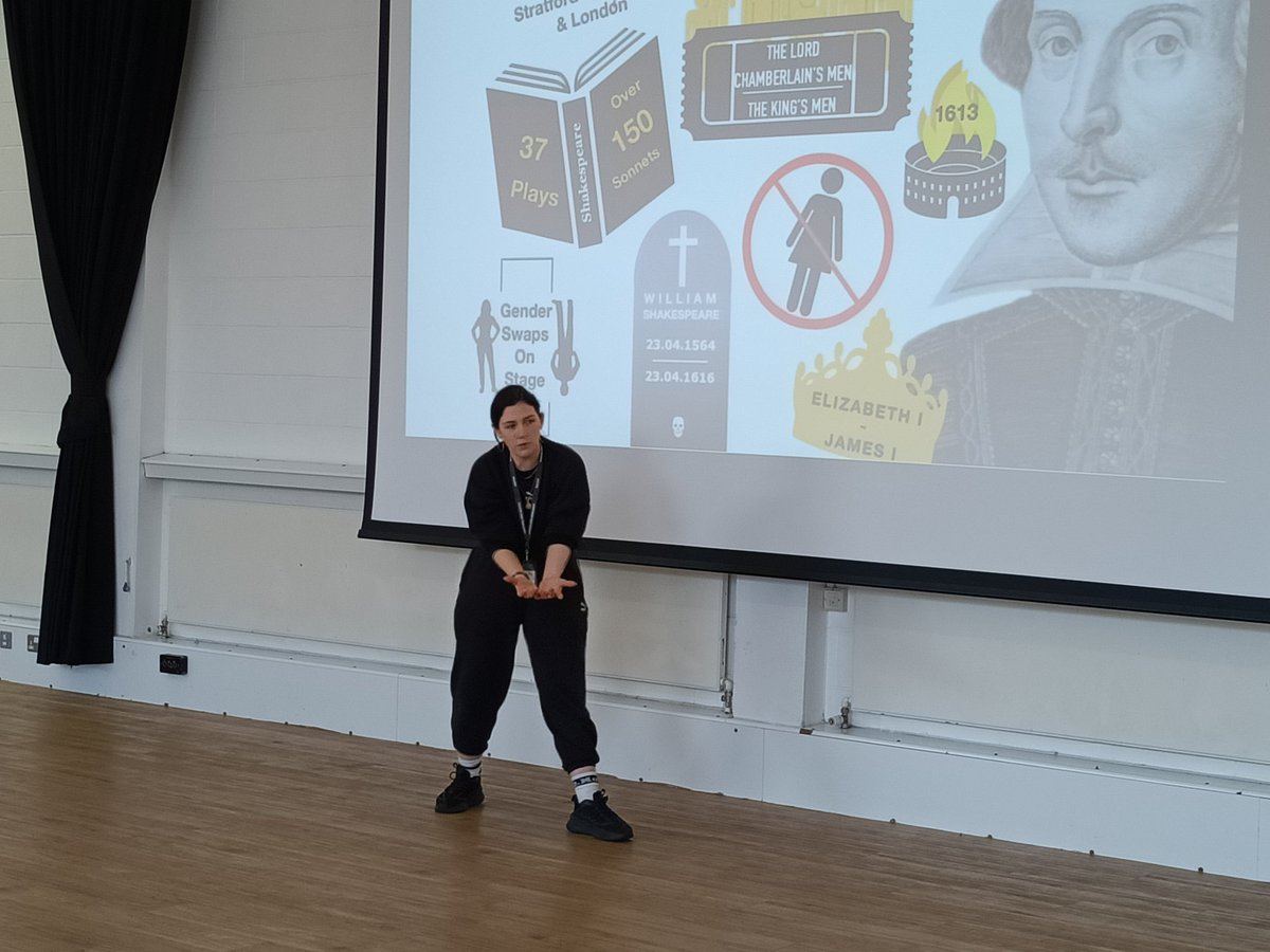 WorthingHighEng's tweet photo. This week Year 9 have been taking part in interactive workshops to support their study of Shakespeare's 'The Tempest'! Huge thanks to Sophie from @WestEndinSchool for running these fantastic, fun and engaging sessions! 🎭 https://t.co/PsoNKFJ7kx
