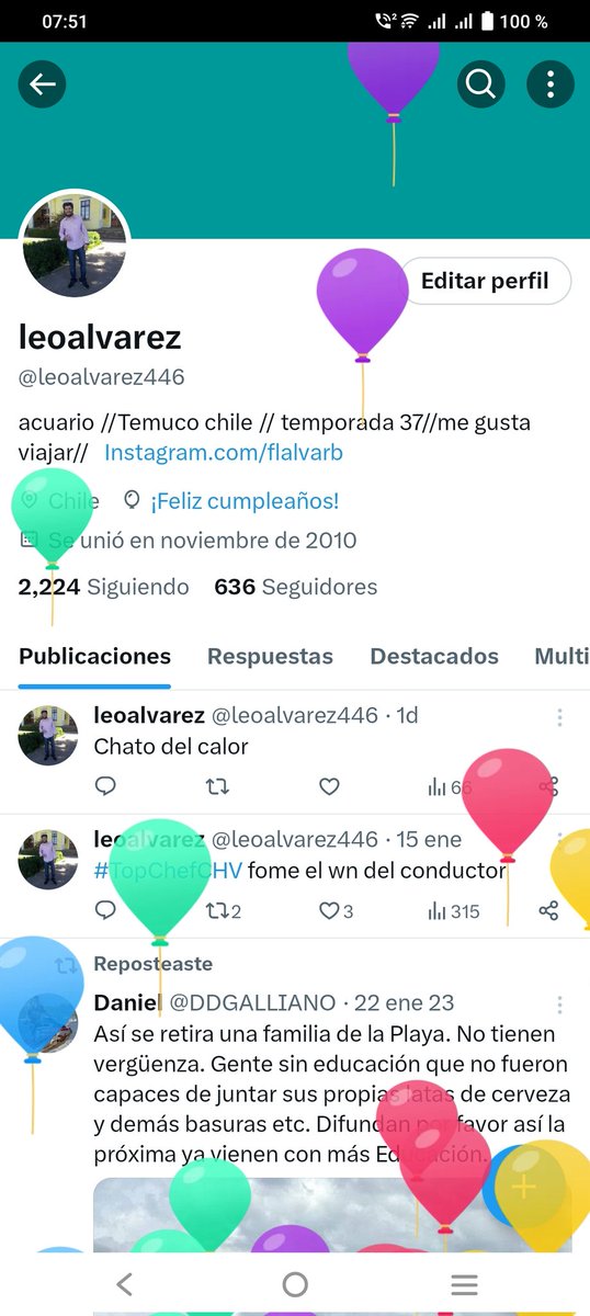 Hoy amanecí bendecido de tantos globitos en mi perfil, bendecido por mi familia que siempre está ahí.¡ Un feliz cumpleaños para mí!🎉🎉🎉