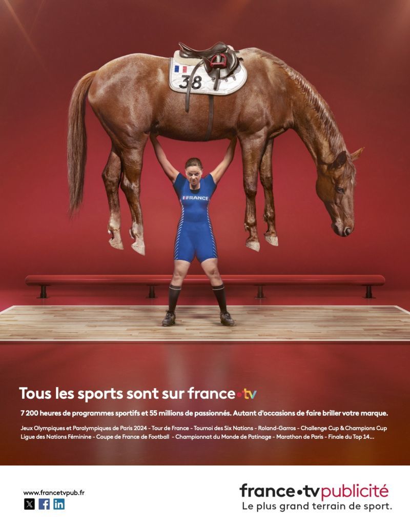 🏅 À quelques mois des Jeux Olympiques et Paralympiques de Paris 2024, la régie @francetvpub met en avant la diversité des sports diffusés sur ses chaînes. Une nouvelle campagne print, signée @altmannpartners. #MARQUE 

Pour en savoir + ▶ cbnews.fr/creation/image…