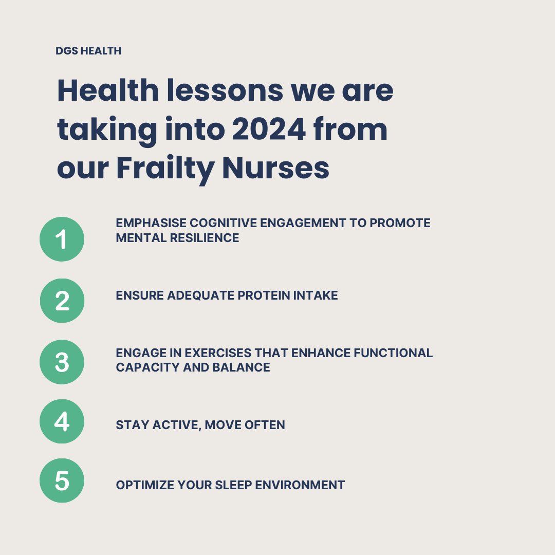 Embracing 2024 with insights from our incredible Frailty Nurses! 💪 Here are some health lessons to kickstart your journey! #DGSHealth #NHS #HealthInspo #HealthTips