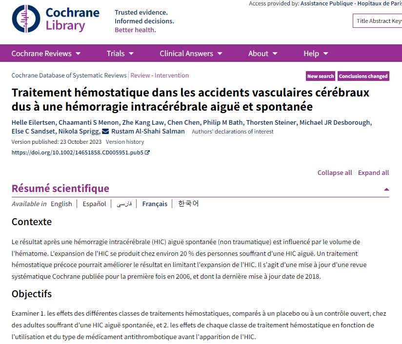 Cochrane France tweet media