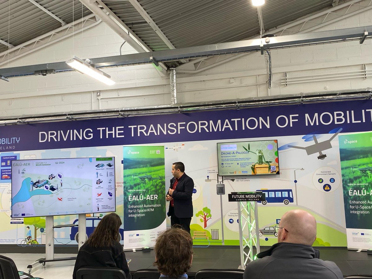 📌During the 2nd session of Drone-a-Palooza, @derwas (@FMCampusIreland) presented EALU-AER to the public and Aurora De Bortoli Vizioli (@dblue_it) ran the #SocialAcceptance Workshop, explaining why is important to assess the public #needs and #concerns over #AdvancedAirMobility