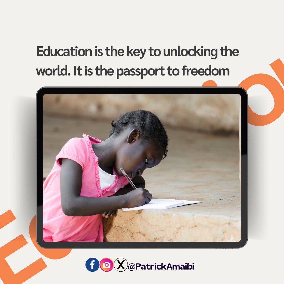 Education is the key to unlocking the world. It is the passport to freedom.
#education