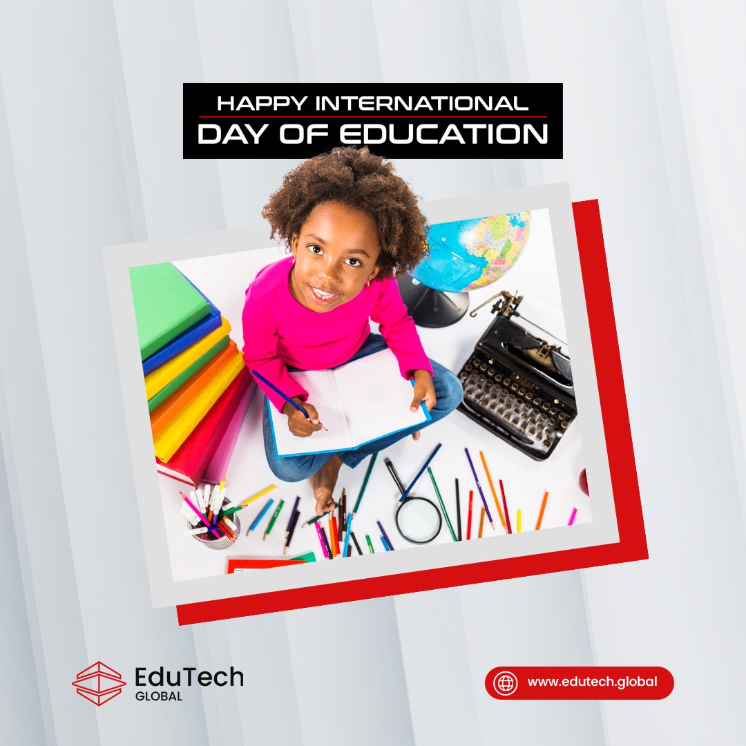 EdutechGlobal's tweet image. Today, we celebrate the power of knowledge, diversity, and the transformative impact of education worldwide. 

Let’s continue to unlock potential, break barriers, and build a brighter future together! 

#InternationalEducationDay #KnowledgeForAll #GlobalLearning #educationforall