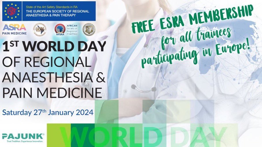 Another exciting event is underway today in Letterkenny for #WorldWeek of RA & Pain Medicine. Trainees who attend the @ISRA_Ireland event for #WDRAPM receive free ISRA/@ESRA_Society membership for 2024! @LouiseMoran75 @HlasnyJakub @NIRASociety @RegionalAnaesUK @ESRA_trainees