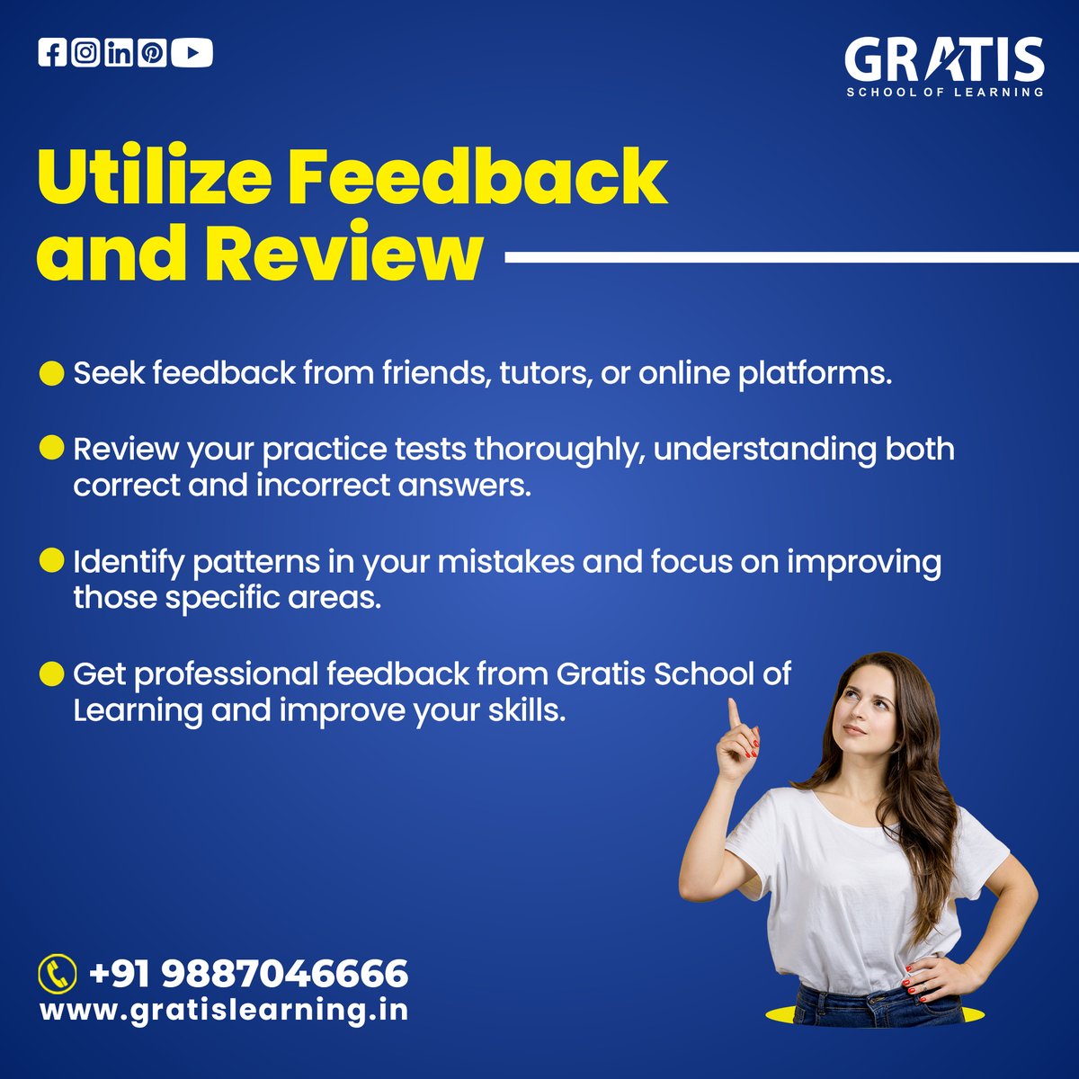 Here are more tips in our #PTEpreptips series. Use these strategies into your #study routine and enhance your performance
𝗩𝗶𝘀𝗶𝘁: gratislearning.in
𝗖𝗮𝗹𝗹 𝘂𝘀:+91 9887046666
#GratisLearning #GratisSchoolOfLearning #Panchkula #PTECoaching #PTEPreparationTips #PTEtips