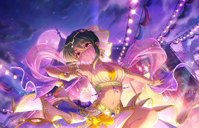 #あなたのシンデレラガールズ3大名画 担当のナターリアで言ったらこの3枚かなあ どれも可愛い&美しさがあってイイね 同率1位にしたいのが他にも何枚もあるけど、フェス限の特訓後の浜辺歩いてる純白ドレスのナターリアも好き #デレマス #デレステ #ナターリア #生田輝