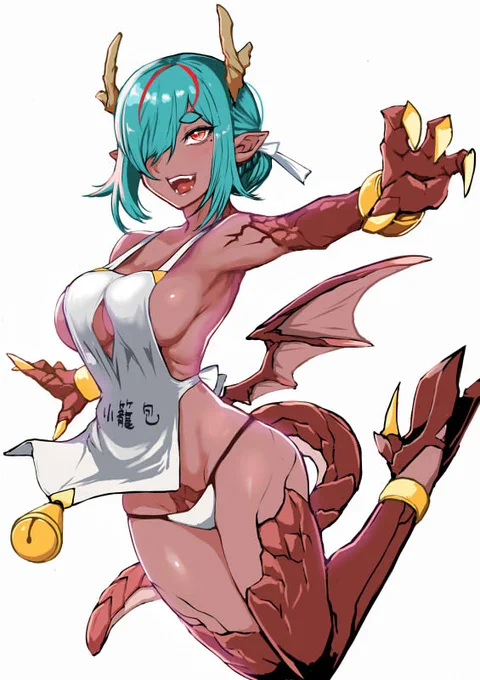 #フォロワーさんからもらった要素を集めてどすけべ龍娘を作る できました。どすけべです。