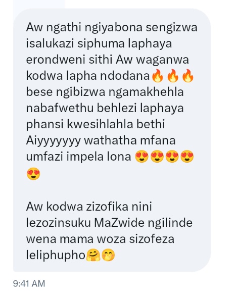 Uvele ubone nje ukuthi eyakwaZulu ke nsizwa... ayi labafana abacela ukukukhipha for lunch 🙄 

Sekuyikho ke ukuthi mina sengayikhipha impahla ☺️