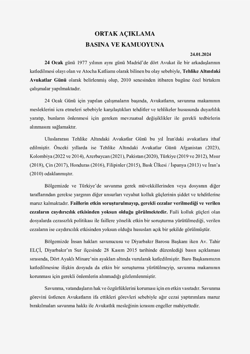 Hakkari Barosu Avukat Hakları Merkezi tweet media