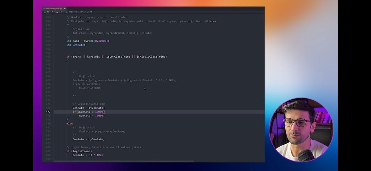 Tam düşündüğüm gibi çıktı. Mmorpg(#knight online, #silkroad, #metin2) gibi oyunlarda item yükseltme tamamen o an üretilen rastgele sayının veritabanında kayıtlı sayıdan yüksek olması :d aklımdaki soru bu kodlar client taraflı tutuluyorsa nasıl hacklenmedi bu?