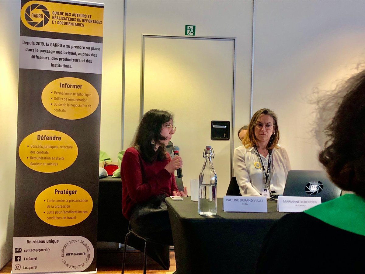 LaGarrd's tweet photo. #Fipadoc2024. Merci à tous nos intervenants à la table ronde de la #GARRD sur les contions de travail des realisatrices et réalisateurs dans le monde. Des échanges riches, inédits et constructifs !

@Film_directors @FIPADOC @WGAEast @LesFilmsdIci #AGDok #CurrenttimeTV https://t.co/ijfVbFPLKl