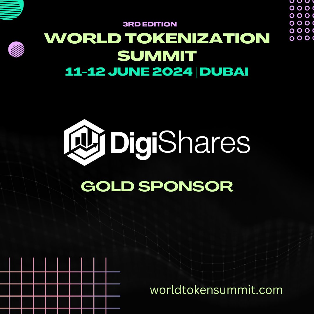Welcome <a href="/DigiSharesDK/">DigiShares</a> and <a href="/clausskaaning/">Claus Skaaning</a> for Sponsoring World Token Summit 3rd time in a row!

#worldtokensummit #vostad #rwata #RWA #Tokenization #dubai #blockchain