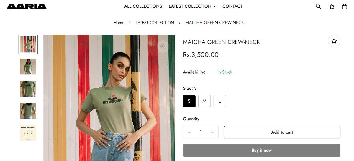 AdiaFauna's tweet photo. https://t.co/bExIAxnM5Q
Buy Online MATCHA GREEN CREW-NECK from ShopAARIA. The Price of Buy Online #MATCHA GREEN #CREWNECK is Rs 3500 with best rating. #Shopaaria #AARIA #Tshirts, #Lahore https://t.co/emOwFYvHcw