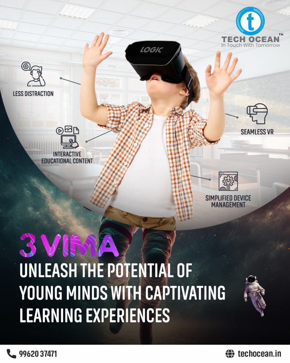 techocean2's tweet image. 3VIMA
Unleash the potential of young minds with captivating learning experiences
Immersive Lab
Interactive Educational Content
Seamless VR, Less Distraction
Simplified Device Management

99620 37471
techocean.in

#techocean #candypop #education #KNOWLEDGE