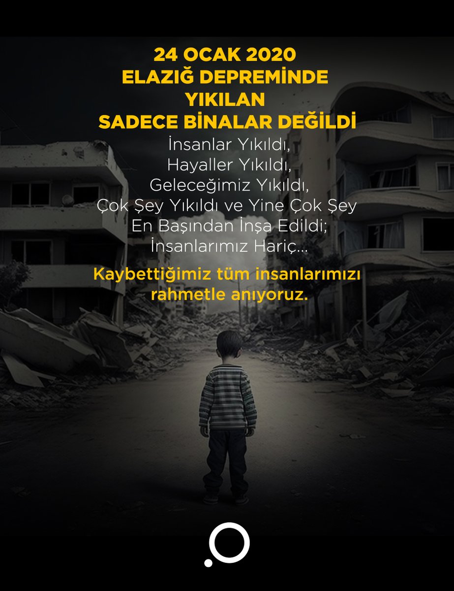 ELAZIĞ DEPREMİNDE YIKILAN SADECE BİNALAR DEĞİLDİ,
İnsanlar Yıkıldı, Hayaller Yıkıldı, Geleceğimiz Yıkıldı, Çok Şey Yıkıldı ve Yine Çok ŞeyEn Başından İnşa Edildi; İnsanlarımız Hariç...
Kaybettiğimiz tüm insanlarımızı rahmetle anıyoruz.
.
#ElazığDepremi ##elaziğ #kreactifmedya