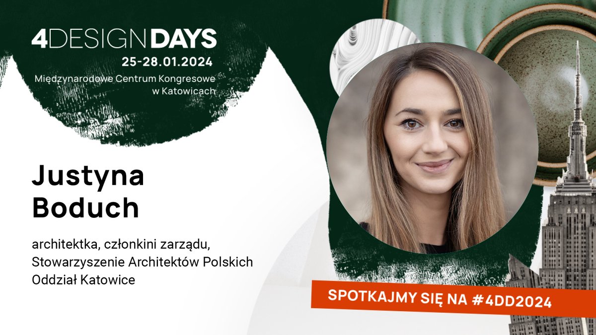 BoduchJustyna's tweet photo. Do zobaczenia na 4 Design Days! #4DD
26.01.2024 r., godz. 15.00-16.00
ARCHITEKTURA: "Młodzi polscy architekci i projektanci docenieni na świecie" wraz z @Wojciech_Fudala, Studio Woodroffe Papa, Gómez Platero mamy okazję przedstawić wyróżniony projekt konkursowy "Cracovia"! https://t.co/0IjiEJZ2ts