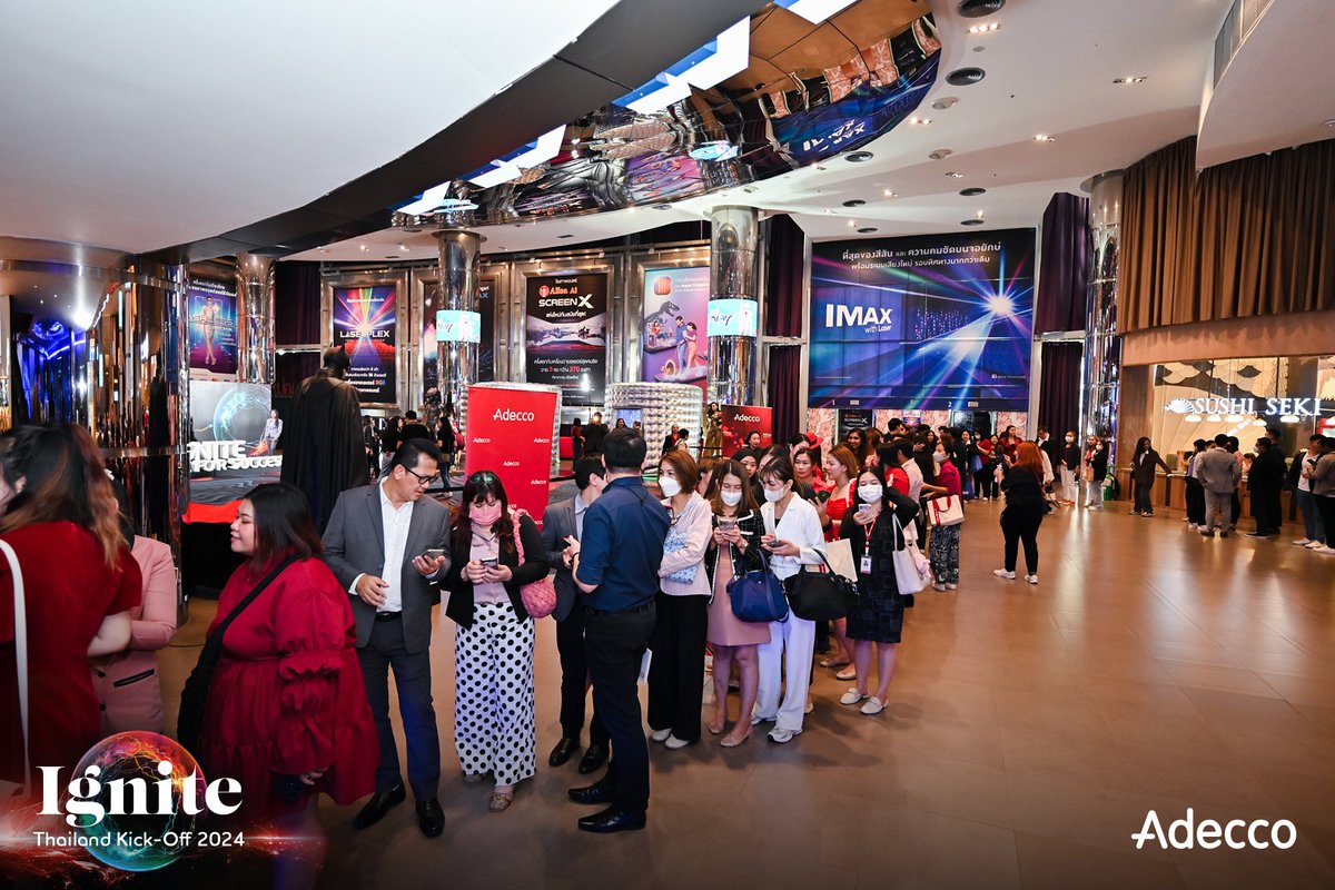AdeccoThailand's tweet photo. งาน Kick Off Meeting 2024 ภายใต้ธีม ‘Ignite: A spark for success’ ต้อนรับชาวอเด็คโก้กว่า 400 คน เพื่อมาฉลองความสำเร็จในปี 2023 และอัปเดต Strategy พร้อมสร้าง culture และ value ขององค์กรร่วมกันในปีนี้
#AdeccoThailand #KickOffTH2024 #LetsIgnite https://t.co/r89nX1m2FX