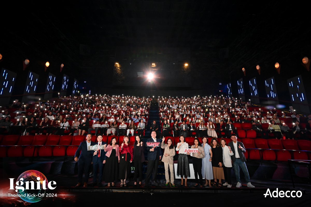 AdeccoThailand's tweet photo. งาน Kick Off Meeting 2024 ภายใต้ธีม ‘Ignite: A spark for success’ ต้อนรับชาวอเด็คโก้กว่า 400 คน เพื่อมาฉลองความสำเร็จในปี 2023 และอัปเดต Strategy พร้อมสร้าง culture และ value ขององค์กรร่วมกันในปีนี้
#AdeccoThailand #KickOffTH2024 #LetsIgnite https://t.co/r89nX1m2FX
