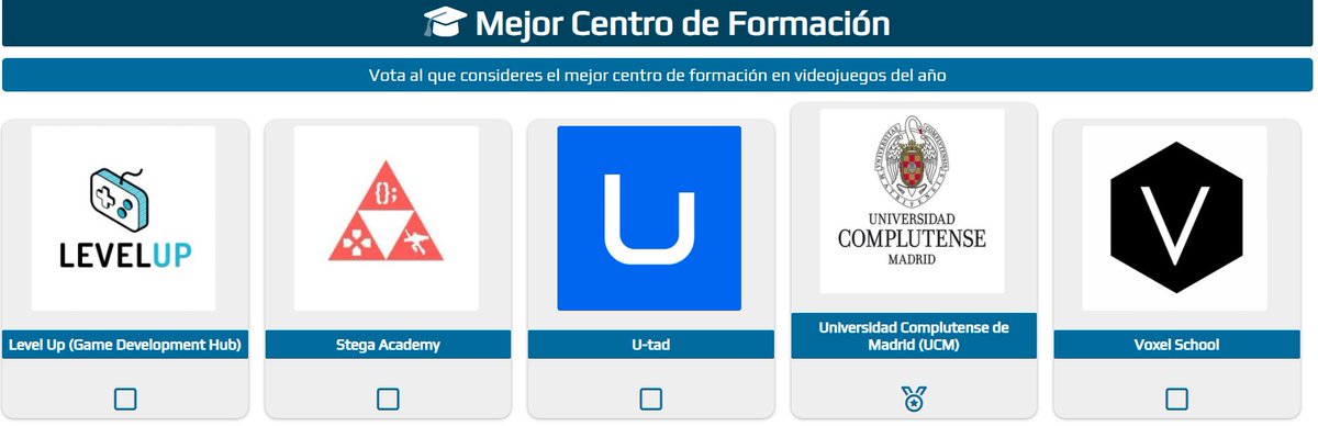 Máster de Videojuegos UCM (@mdv_ucm) on Twitter photo La <a href="/unicomplutense/">Complutense</a> es finalista a Mejor Centro de Formación en los #PremiosDevuego2023.
Os agradecemos el apoyo recibido y os pedimos que volváis a confiar en nuestra universidad como iniciativa consolidada en la enseñanza de #videojuegos.
📩 devuego.es/premios-devueg… La <a href="/unicomplutense/">Complutense</a> es finalista a Mejor Centro de Formación en los #PremiosDevuego2023.
Os agradecemos el apoyo recibido y os pedimos que volváis a confiar en nuestra universidad como iniciativa consolidada en la enseñanza de #videojuegos.
📩 devuego.es/premios-devueg…