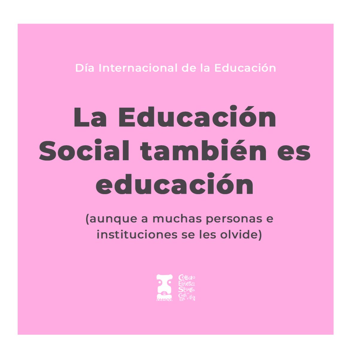 Merecemos nuestro reconocimiento y nuestro espacio en la educación; porque la Educación Social también lo es.

¡Feliz día a todas las personas que se dedican a la educación! ✨

#EducaciónSocial #DíaDeLaEducación