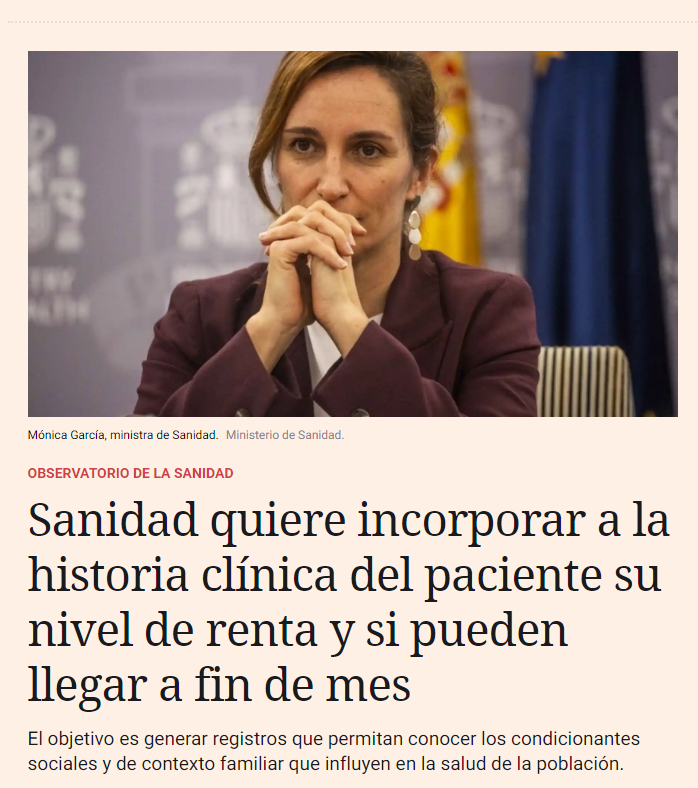 joneconomist's tweet photo. Cuidado a que niveles estamos llegando de control y de información...

Hace unas semanas comentábamos que la UE pretendía empezar a añadir en el historial clínico, ingresos, rentas, gastos y hasta los estudios del paciente...

El problema de esto, aparte de los EVIDENTES...
Es que viendo la "seguridad" de los entes públicos... es cuestión de tiempo que TODOS nuestros datos estén disponibles en la red...