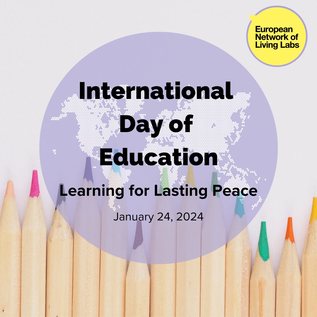openlivinglabs's tweet photo. ✨ Today we celebrate the #InternationalDayofEducation: #Learningforpeace, promoted by @UNESCO📚
Join #ENoLL to strengthen our commitment to guarantee high-level dialogue and innovation for young people and students that truly deserve a healthy and #PeacefulFuture to live in!🕊️ https://t.co/cYVIFnmNen