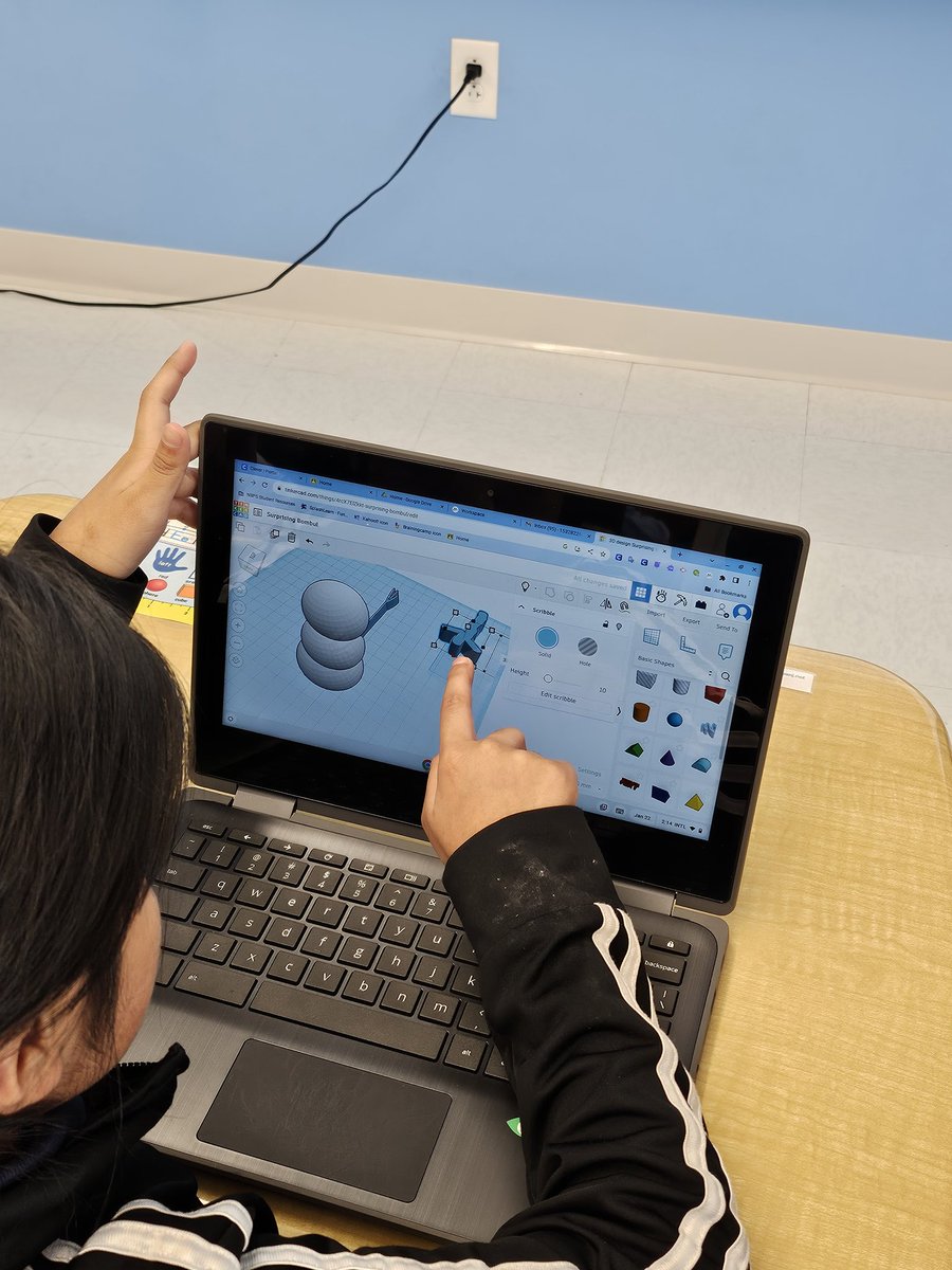 GregoryJohn33's tweet photo. Had a fantastic time joining forces with Mrs. Boise and her 2nd graders to explore Tinkercad! Fostering creativity and laying the groundwork for exciting future endeavors. 🚀 @dpvils @nbps_bbv @nbpschools #3Dprinting #STEAM #thinklikeanengineer #dataanddreamdriven https://t.co/aNVEoDjM9S