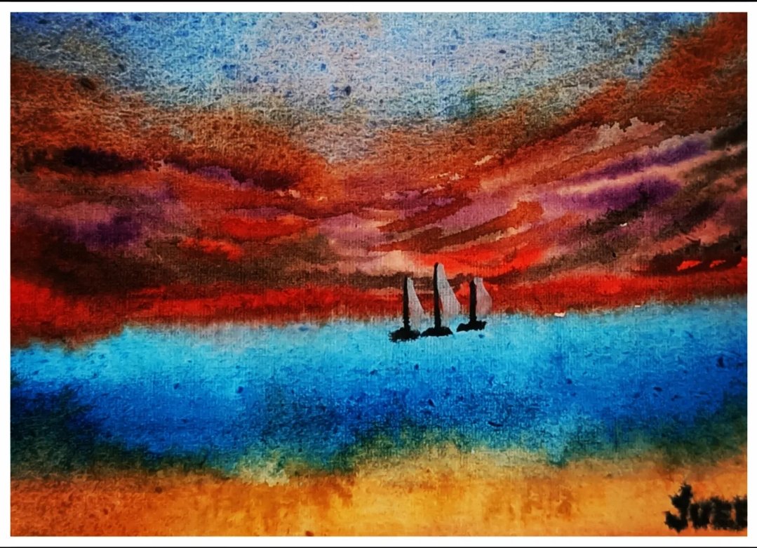 Limitless

#sky #drama #colors #boats #ocean #voyage #traveling #watercolors #arthunter #artbuyer #artcollector #art #artist #contemporaryart #artistsontwitter #artistsonx