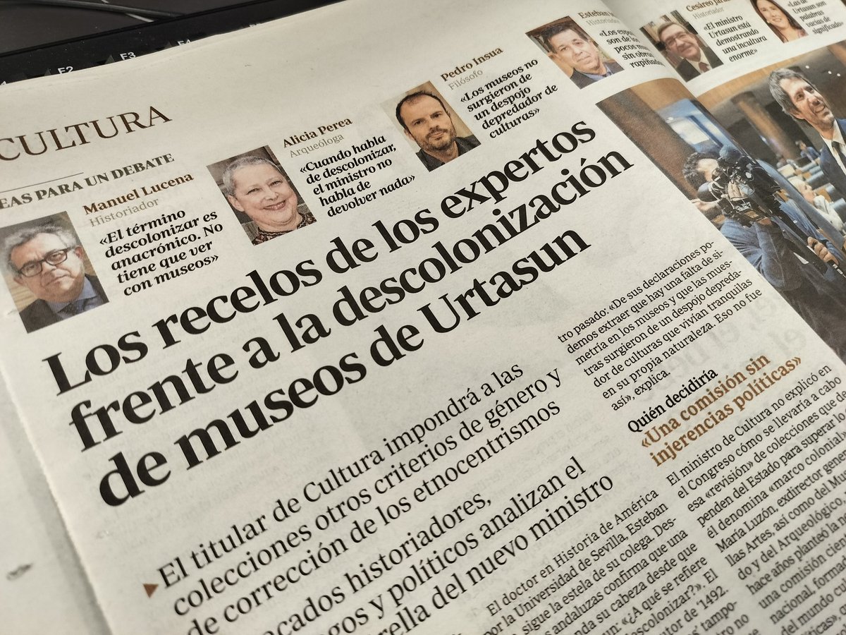 Trabajazo ayer con @caleroje @arrizabalaga11 e @Isra_Viana para dar forma a este artículo. Los expertos recelan de Urtasun y de su descolonización de los museos. Y para no hacerlo...