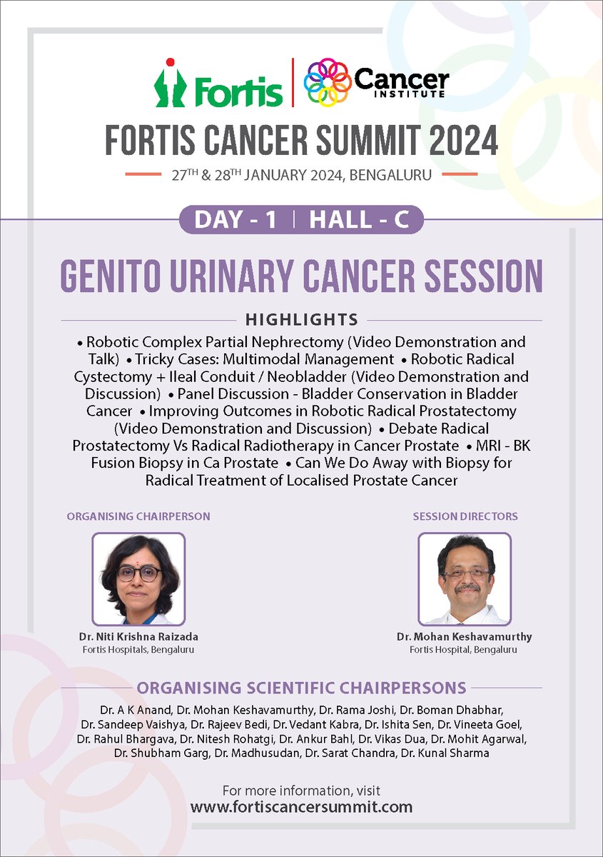 fortis_hospital's tweet photo. Discover breakthroughs in Genito Urinary Cancer at the Fortis Cancer Summit, Day 1, Hall C. Explore cutting-edge insights that shape the future of cancer care. For more information, visit https://t.co/TsofJs46wz

#FortisCancerSummit #FortisHealthcare #CancerAwareness https://t.co/SYYEH5yTFd