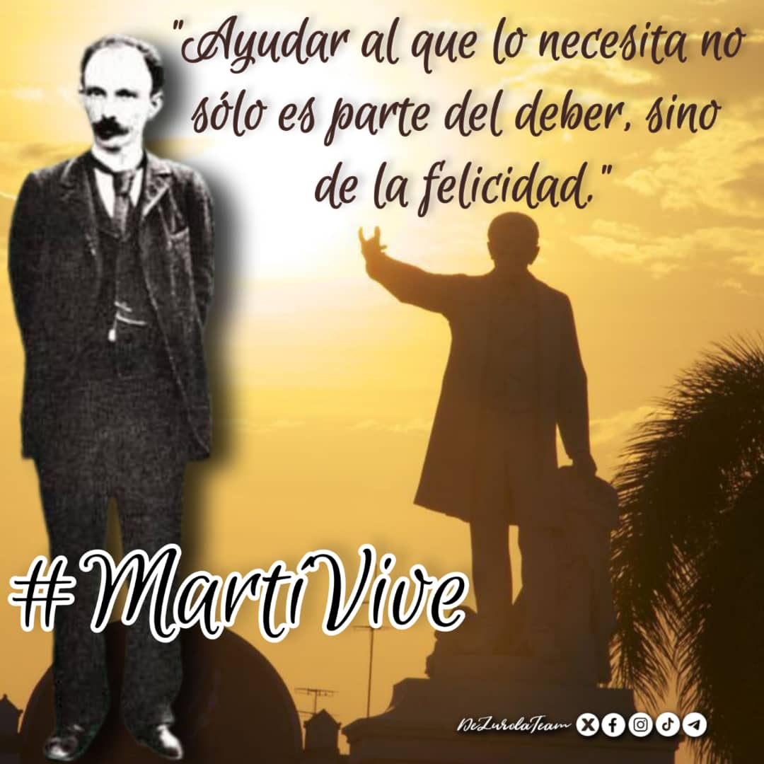 GHNordelo5's tweet photo. iMartí vive en cada cubano solidario! #Cuba #CDRCuba #MartíVive https://t.co/bDOwoCaa6d