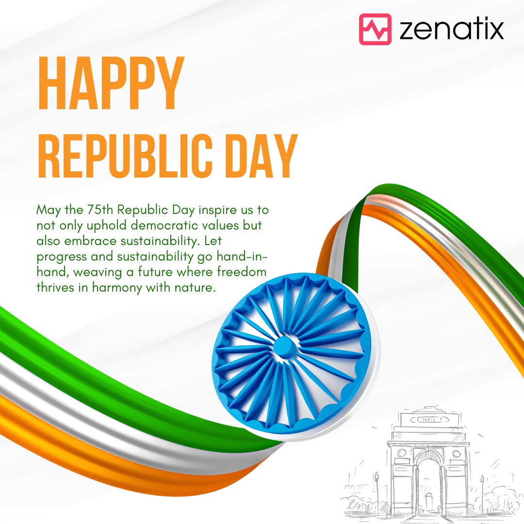 Wishing everyone a proud and patriotic 75th Republic Day! 🇮🇳 At Zenatix, we celebrate the spirit of unity and progress that defines our great nation, while also committing to a sustainable future.

#75thRepublicDay #India #Zenatix

zenatix.com