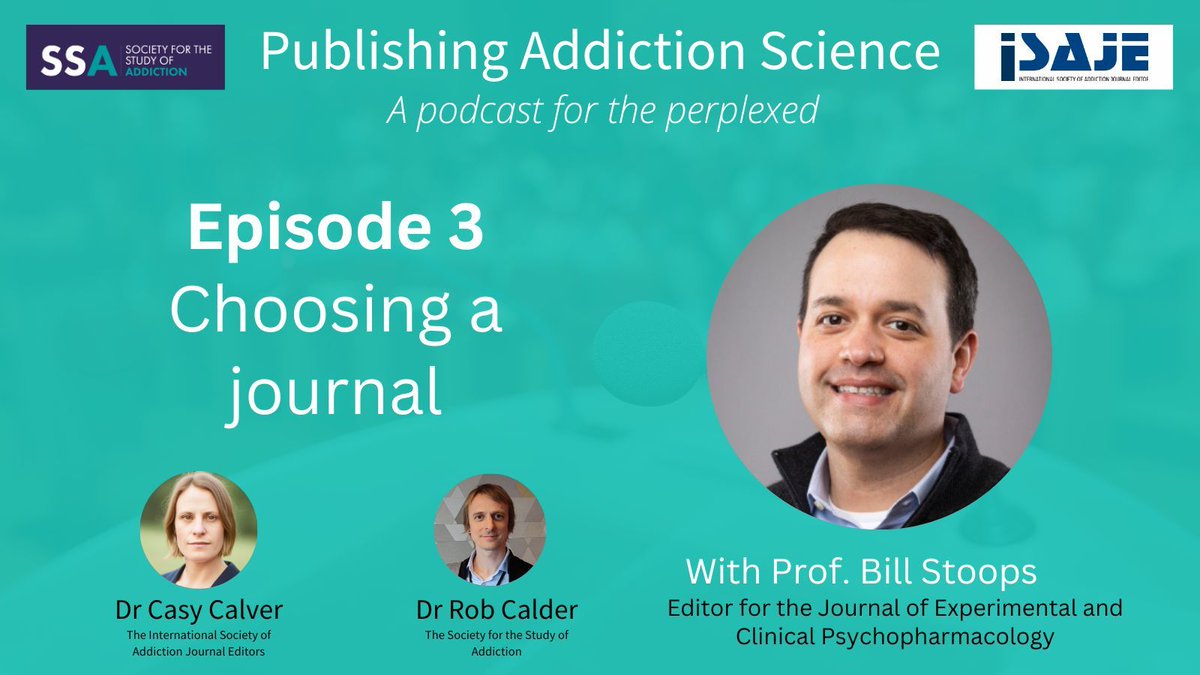 In this episode of Publishing Addiction Science @CasyCalver from @AddJournalEds talks to Prof @WilliamStoops about defining your research's ideal audience for publication in the most suitable journal. Listen here: buff.ly/48M3QUv #PhDAdvice