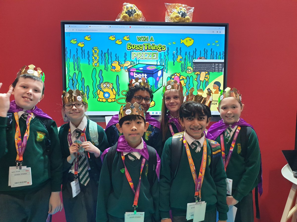 LGfL's tweet image. A visit from @LEOacademies (CheamParkFarm) pupils. First testing their knowledge of insects, then on #busybox @busythings @LGfL stand sk30